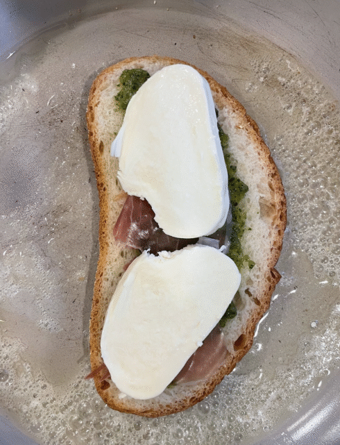 Panini with mozzarella